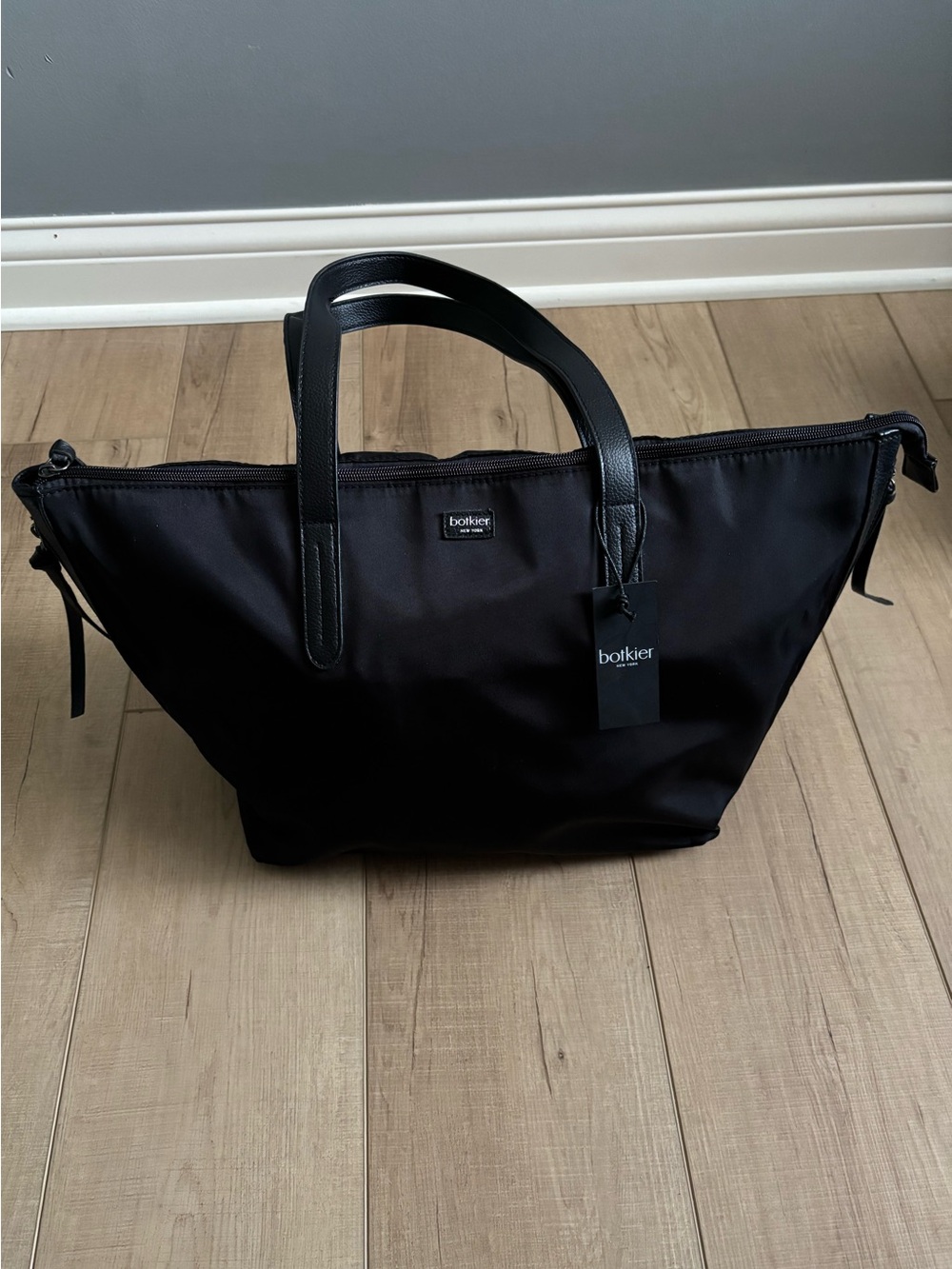 Botkier Nylon Tote Bag With Faux Leather Trim